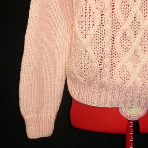 Andrew St John Womans Pink Hand Knit Sweater - Picture 2 of 7